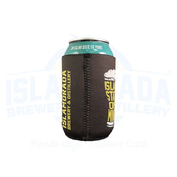 12 oz can Koolie - black Island State Glass Side